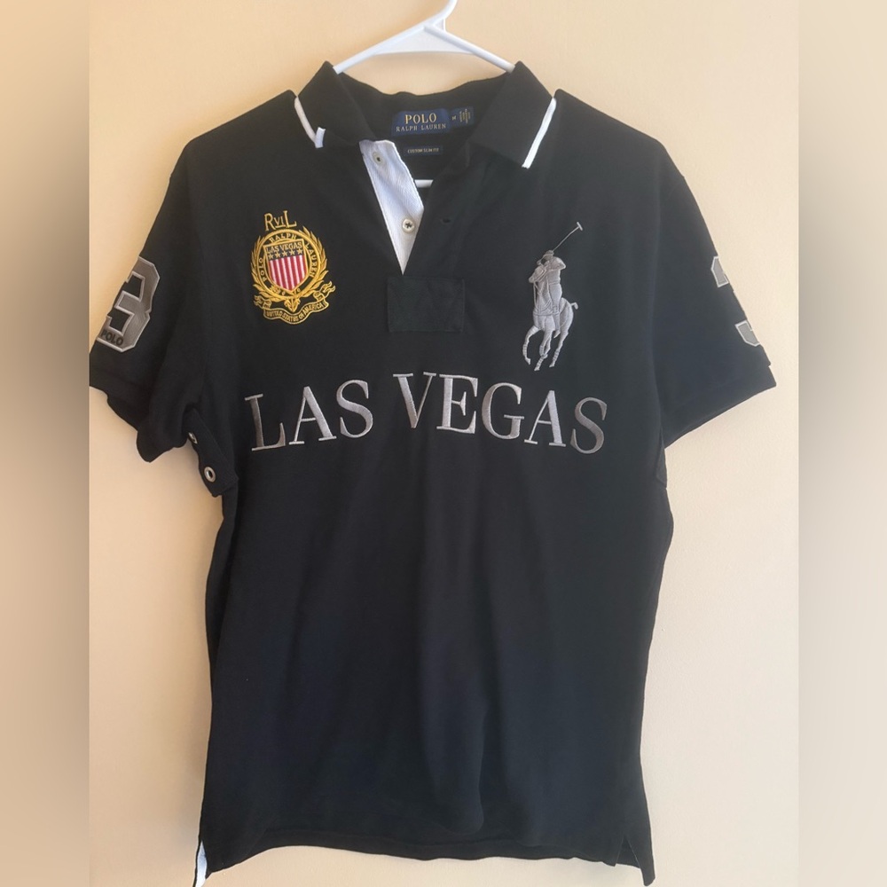 Ralph Lauren Polo Custom Slim Fit Shirt - Black and Blue
